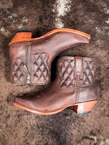 Bonnie Twisted X Steppin' Out Ankle Booties - Chocolate Truffle - Women's Shoes - Twisted X - Bronco Western Supply Co.