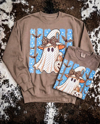 Boo With a Bow Ghost Graphic Tee or Sweatshirt – Apparel from Bronco Western Supply Co.