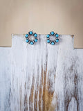Boone Stud Fashion Earring - Turquoise - Jewelry - Blue Tortoise - Bronco Western Supply Co.