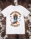 Boot Scootin Spooky Graphic Tee - Off White - Apparel - Lotus Fashion - Bronco Western Supply Co.