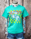 Boot Stamped Collage Mesh Top - Apparel - Lucky & Blessed - Bronco Western Supply Co.