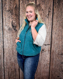 Boot Stitch Puffer Vest in Teal by Lucky & Blessed - Apparel - Lucky & Blessed - Bronco Western Supply Co.