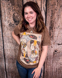 Boots and Glory Graphic Tee - Mocha - Apparel - Lotus Fashion - Bronco Western Supply Co.
