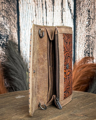 Bracken Wallet Crossbody in Brown by Wrangler – Purses & Wallets from Bronco Western Supply Co.