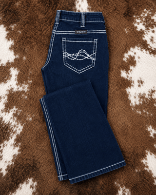 Breathe Edgy Dark Bootcut Jeans by Cowgirl Tuff – Apparel from Bronco Western Supply Co.