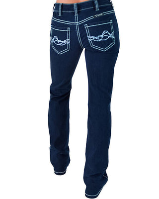 Breathe Edgy Dark Bootcut Jeans by Cowgirl Tuff – Apparel from Bronco Western Supply Co.