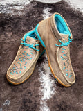 Breigh Twisted X Chukka Driving Moc - Bomber & Turquoise with Filigree - Women's Shoes - Twisted X - Bronco Western Supply Co.