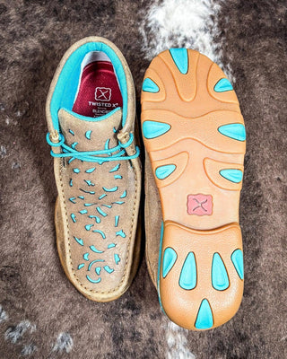 Breigh Twisted X Chukka Driving Moc - Bomber & Turquoise with Filigree – Women's Shoes from Bronco Western Supply Co.