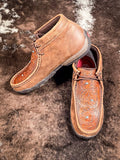 Bronya Twisted X Chukka Driving Moc - Brown & Tooled Flower - Women's Shoes - Twisted X - Bronco Western Supply Co.