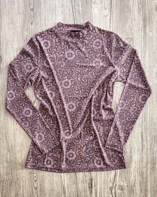 Bronzed Bloom Mesh Top by Sterling Kreek – Apparel from Bronco Western Supply Co.