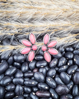Brooks Stud Fashion Earrings - Pink – Jewelry from Bronco Western Supply Co.