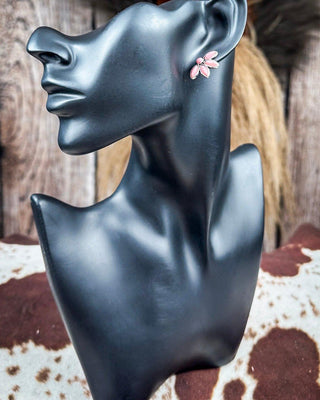 Brooks Stud Fashion Earrings - Pink – Jewelry from Bronco Western Supply Co.