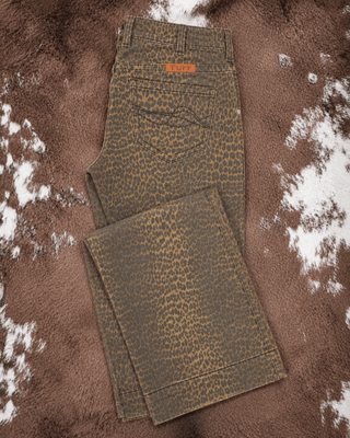 Brown Leopard Trouser Jeans by Cowgirl Tuff – Apparel from Bronco Western Supply Co.