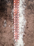 Brown Tooled Genuine Leather Ivory Buckstitch Belt - Apparel - Lucky & Blessed - Bronco Western Supply Co.
