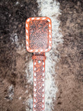 Brown Tooled Genuine Leather Ivory Buckstitch Belt - Apparel - Lucky & Blessed - Bronco Western Supply Co.