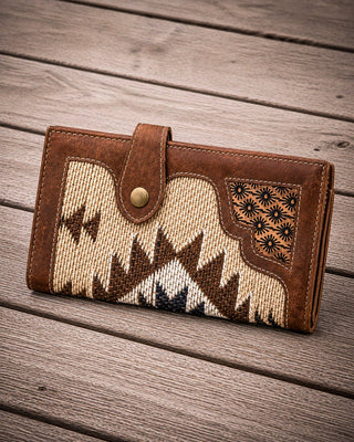 Brownie Dream Rug and Leather Wallet by Myra Bag – Purses & Wallets from Bronco Western Supply Co.