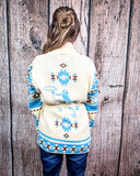 Buckaroo Aztec Rodeo Knit Sweater Cardigan - Apparel - Lucky & Blessed - Bronco Western Supply Co.