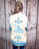 Buckaroo Aztec Rodeo Knit Sweater Cardigan - Apparel - Lucky & Blessed - Bronco Western Supply Co.