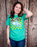 Buckin Babe Howdy Graphic Tee - Island Green - Shirts & Tops - The Lattimore Claim - Bronco Western Supply Co.