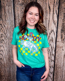 Buckin Babe Howdy Graphic Tee - Island Green - Shirts & Tops - The Lattimore Claim - Bronco Western Supply Co.