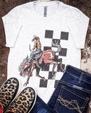 Bucking Horse Graphic Tee - Oat - Shirts & Tops - The Way Down South - Bronco Western Supply Co.