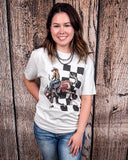 Bucking Horse Graphic Tee - Oat - Shirts & Tops - The Way Down South - Bronco Western Supply Co.