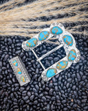 Buckle Up Fashion Belt Buckle in Turquoise - Accessories - Sterling Kreek - Bronco Western Supply Co.