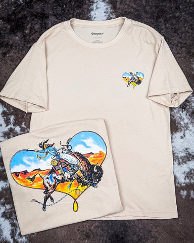 Buffalo Heart Hooey T-Shirt - Tan - Shirts & Tops - Hooey - Bronco Western Supply Co.