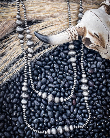 Bunk Navajo Style Pearl Layer Fashion Necklace - Jewelry - Blue Tortoise - Bronco Western Supply Co.