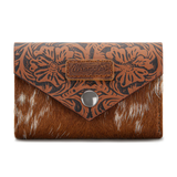 Outpost Floral Hair-On Wallet in Brown by Wrangler