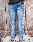 Cactus Bloom Bling Bootcut Jeans - Apparel - Denim Zone USA - Bronco Western Supply Co.