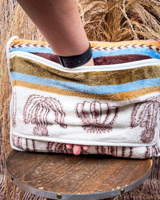 Cactus Stripe Travel Blanket – Home Decor from Bronco Western Supply Co.