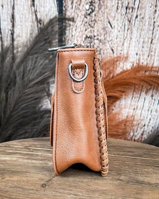 Canyon Blossom Tooled Mini Satchel in Brown by Trinity Ranch – Purses & Wallets from Bronco Western Supply Co.