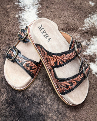 Canyon Ember Western Hand - Tooled Sandals by Myra Bag – Women's Shoes from Bronco Western Supply Co.