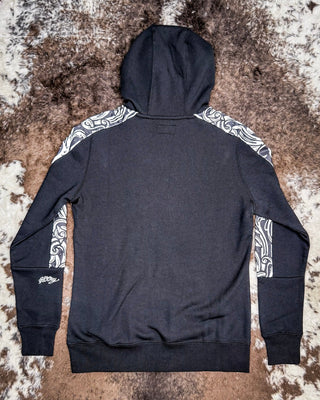 Canyon Ladies Hooey Hoodie in Black with Star Filigree – Apparel from Bronco Western Supply Co.
