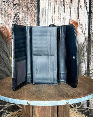 Canyon Ridge Hide Wristlet Wallet in Black by Montana West – Purses & Wallets from Bronco Western Supply Co.
