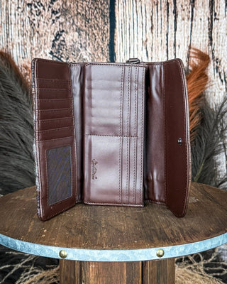 Canyon Ridge Hide Wristlet Wallet in Coffee by Montana West – Purses & Wallets from Bronco Western Supply Co.