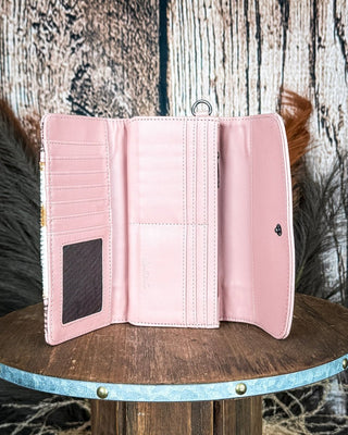 Canyon Ridge Hide Wristlet Wallet in Pink by Montana West – Purses & Wallets from Bronco Western Supply Co.