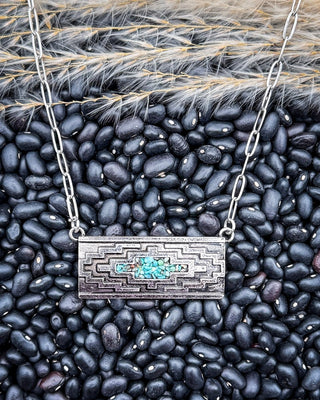 Canyonline Inlay Geo Bar Necklace – Jewelry from Bronco Western Supply Co.