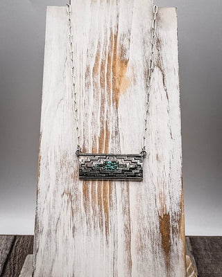 Canyonline Inlay Geo Bar Necklace – Jewelry from Bronco Western Supply Co.