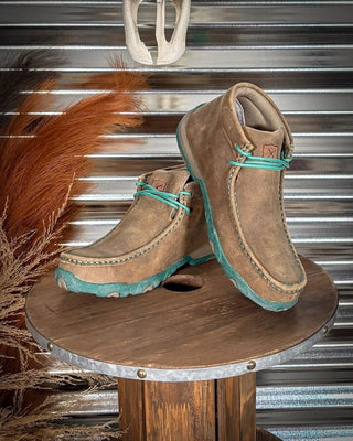 Casey Twisted X Chukka Driving Moc - Bomber & Turquoise – Women's Shoes from Bronco Western Supply Co.