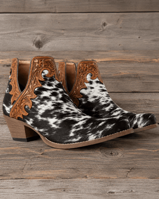 Cassidy Trail Hair-On Hide Booties by Myra Bag – Women's Shoes from Bronco Western Supply Co.