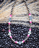 Chance Navajo Style Pearl & Bead Fashion Necklace - Jewelry - Blue Tortoise - Bronco Western Supply Co.