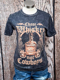 Chase Whiskey Not Cowboys Graphic Tee - Apparel - Lotus Fashion - Bronco Western Supply Co.