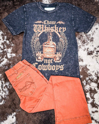 Chase Whiskey Not Cowboys Graphic Tee – Apparel from Bronco Western Supply Co.
