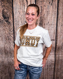 Checkered Howdy Graphic Tee - Oat - Shirts & Tops - The Way Down South - Bronco Western Supply Co.