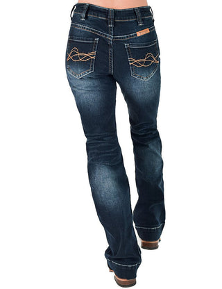 Classic DFMI Dark Bootcut Jeans by Cowgirl Tuff – Apparel from Bronco Western Supply Co.