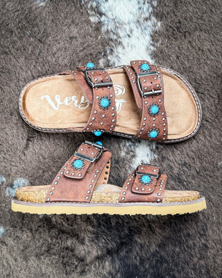 Connie Concho Sandal in Tan by Very G – Women's Shoes from Bronco Western Supply Co.