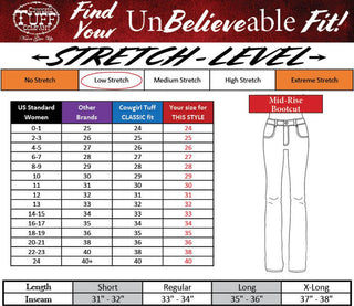 Cool N Edgy Mid - Rise Bootcut Jeans by Cowgirl Tuff – Apparel from Bronco Western Supply Co.