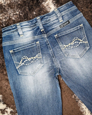 Cool N Edgy Mid - Rise Bootcut Jeans by Cowgirl Tuff – Apparel from Bronco Western Supply Co.